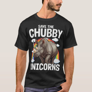 Rolig Noshörning Tjocka Enhörning Säger Kvinnor T Shirt