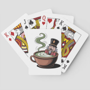 Rolig nötknäckare på en Matcha badkar jul Casinokort
