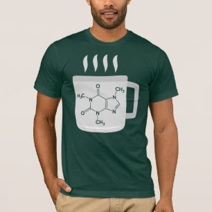 Rolig novelty för kaffe för koffeinmolekylkemi t shirt