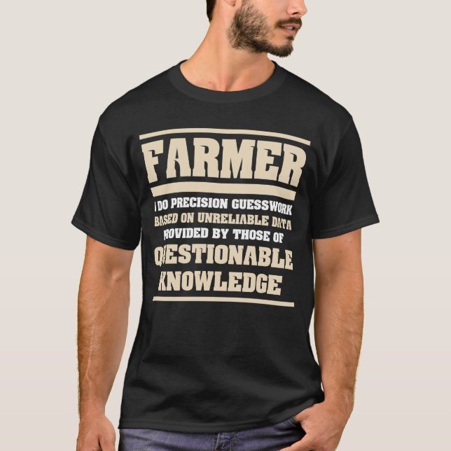 Rolig noveltygåva för bonde t shirt (Framsida)