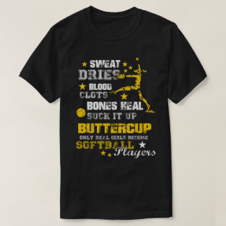 Rolig noveltygåva för softballspelare t shirt
