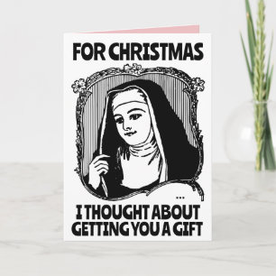 ROlig NUNNA KATOLSK JUL STOR GRATTULATIONSKORT Kort