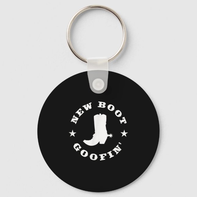 Rolig Ny Boot Goofin Cowboy Boot Meme Citat  Nyckelring (Framsida)