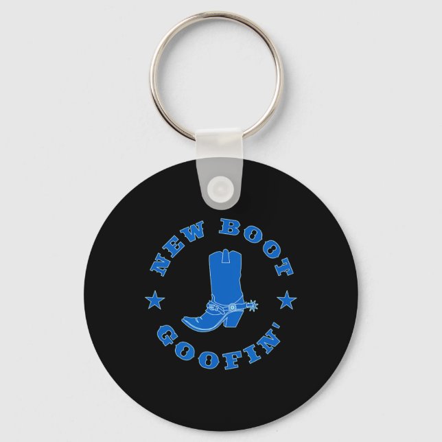 Rolig Ny Boot Goofin Cowboy Boot Meme Citat  Nyckelring (Framsida)