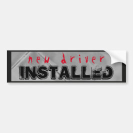 Rolig ny chaufför installerad röd svart bildekal