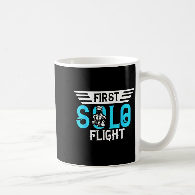 Rolig Ny Lot Design Första Ensamflygning Flygplan  Kaffemugg (Höger)