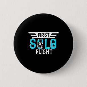 Rolig Ny Lot Design Första Ensamflygning Flygplan  Knapp