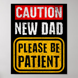 Rolig Ny Pappa Första Barnet Poster