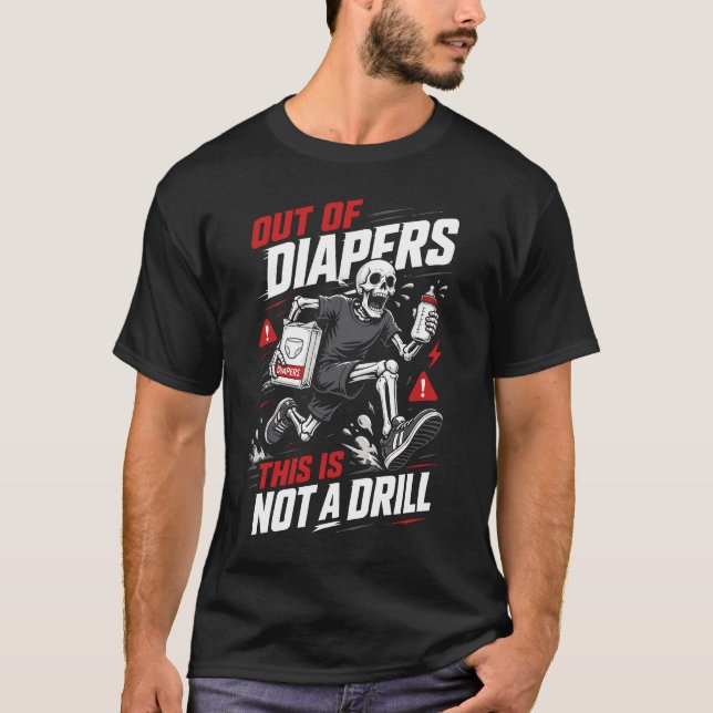 Rolig Ny Pappa  Present Till Barnkalas  T Shirt (Framsida)