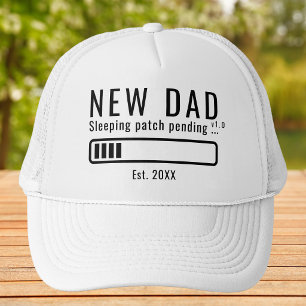 Rolig Ny Pappa Sover Patch Väntar Svart Est. Keps