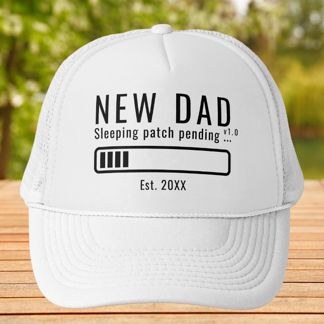 Rolig Ny Pappa Sover Patch Väntar Svart Est. Keps (Skapare uppladdad)
