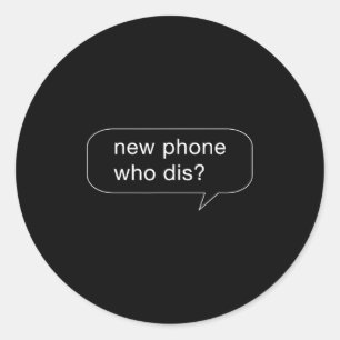 Rolig Ny Telefon Vem Är Det För Människor Med Nya Runt Klistermärke