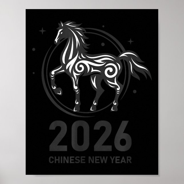 Rolig nyår - Gott kinesiskt nyår 2026 - Fi Poster (Framsidan)