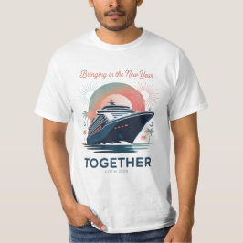 Rolig nyårsbesättning säger 2026 Vänner T Shirt
