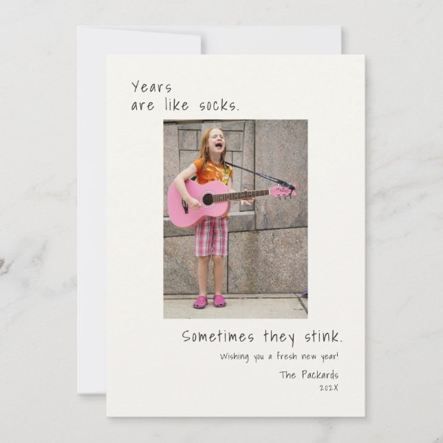 Rolig Nyårsbild  Julkort (Framsida)