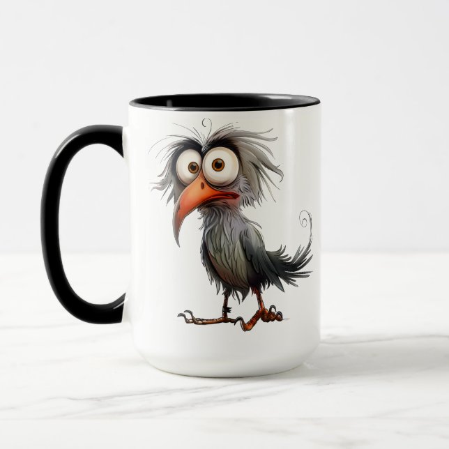 Rolig nyckfull fågel mugg (Vänster)