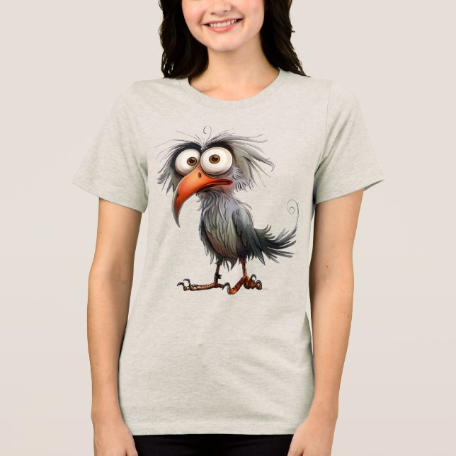 Rolig nyckfull fågel t shirt (Framsida)