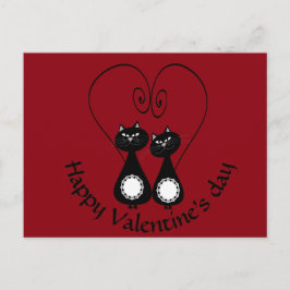 Rolig nyckfull kattkärlek kopplar ihop monogramen helg vykort