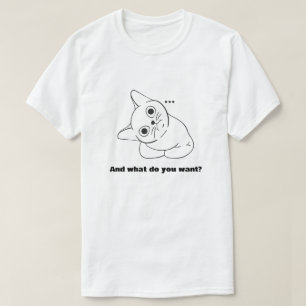Rolig Nyfiken Katt Citat Minimalistisk Grafisk T-S T Shirt