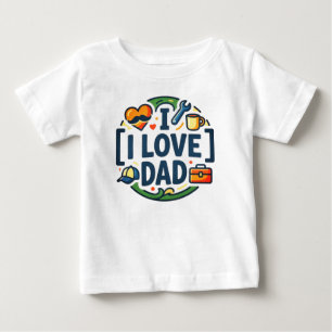 Rolig nyfödd pojke växtpresent Jag älskar pappa T Shirt