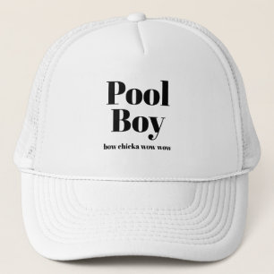 Rolig Nyhet Baseball POOL POJKE bow chicka wow wow Keps