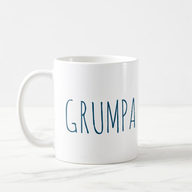 Rolig Nyhet för Grinig Farfar Grafik Kaffemugg (Vänster)