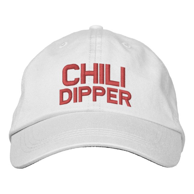 Rolig Nyhet Golf CHILI DIPPER Broderad Keps (Framsida)
