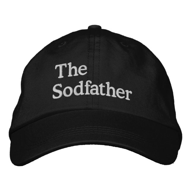 Rolig Nyhet Golf Tillbehör THE SODFATHER Broderad Keps (Framsida)