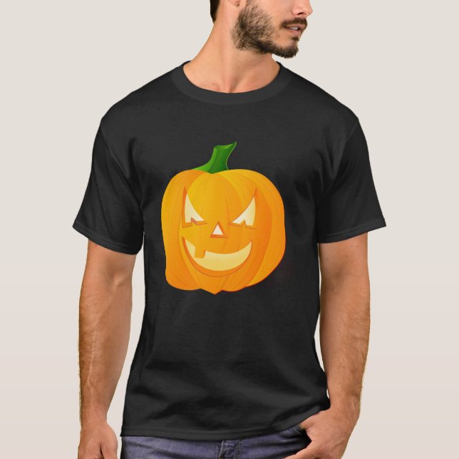 Rolig nyhetssport fotboll GLAD HALLOWEEN T Shirt (Framsida)