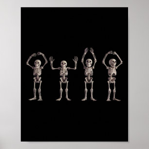 Rolig O-h-i-o State Skelett Älskare Ohio Halloween Poster
