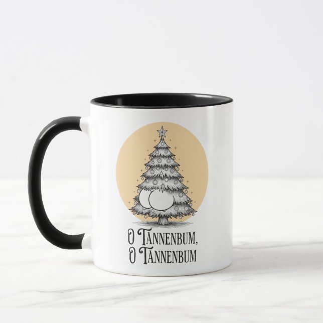 Rolig O Tannenbum julskämtmugg Mugg (Vänster)