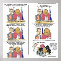Rolig Obama & Bo Redaktionell skämttidningaffisch