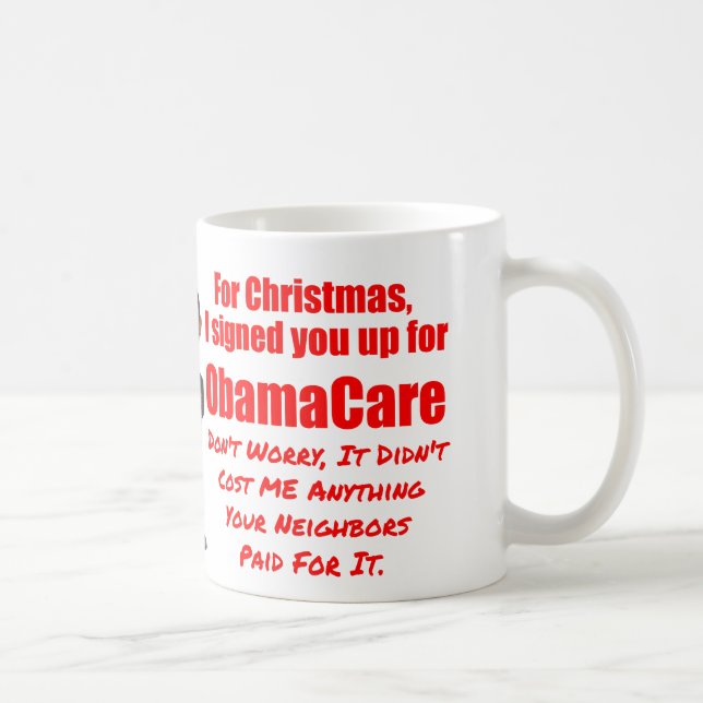 Rolig ObamaCare jul Kaffemugg (Höger)