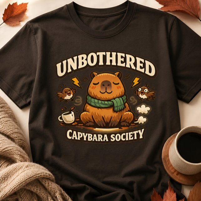 Rolig Obevärderad Capybara Sällskap T-Shirt (Skapare uppladdad)