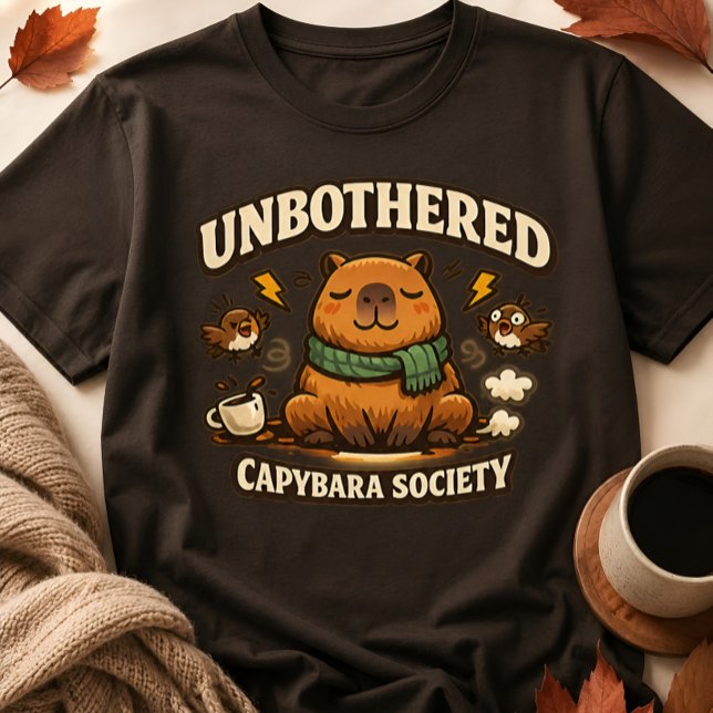 Rolig Obevärderad Capybara Sällskap T-Shirt (Skapare uppladdad)