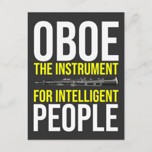 Rolig oboespelare Intelligent musiker humor Vykort