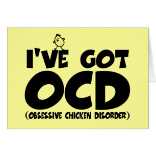 Rolig OCD-höna Hälsningskort