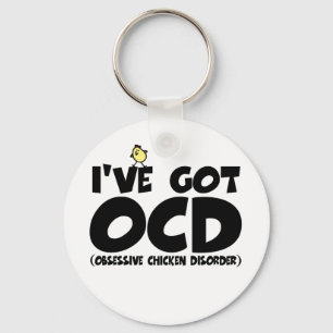Rolig OCD-höna Nyckelring