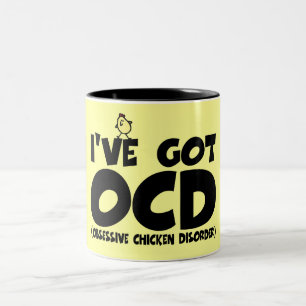 Rolig OCD-höna Två-Tonad Mugg