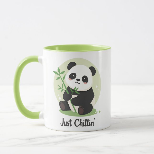 Rolig och avspänd panda mugg (Vänster)