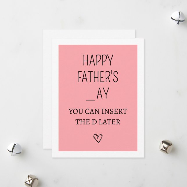 Rolig och busig Fars dag Julkort (Fram/Back In Situ)