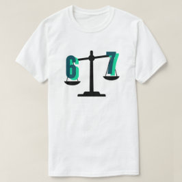 Rolig och fängslande "6-7" våg t shirt