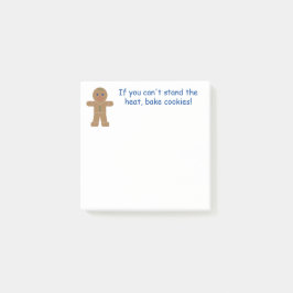 Rolig och fånig julpepparkaksgubbe post-it block