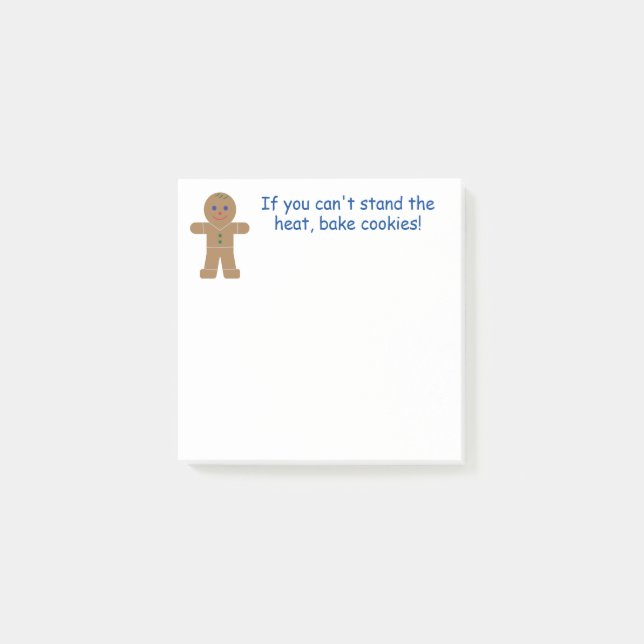 Rolig och fånig julpepparkaksgubbe post-it block (Framsida)