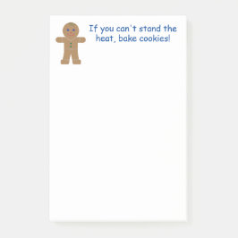Rolig och fånig julpepparkaksgubbe post-it block