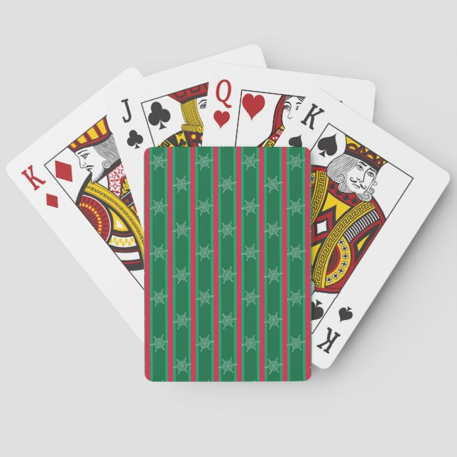 Rolig och fånig julsnöflinga casinokort (Baksidan)