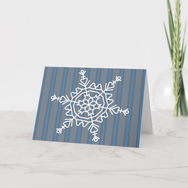 Rolig och fånig snöflinga inbjudan (Framsida)