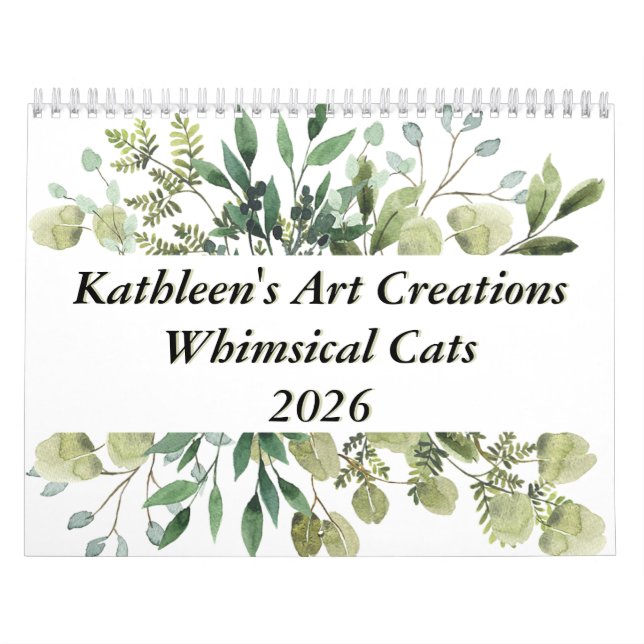Rolig och fantasifull kattälskare kalender (Omslag)