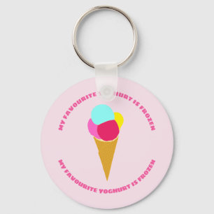 Rolig och färgrik glasskeychain nyckelring