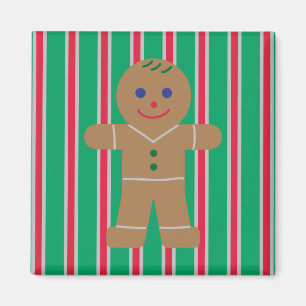 Rolig och fin julpepparkaksgubbe magnet